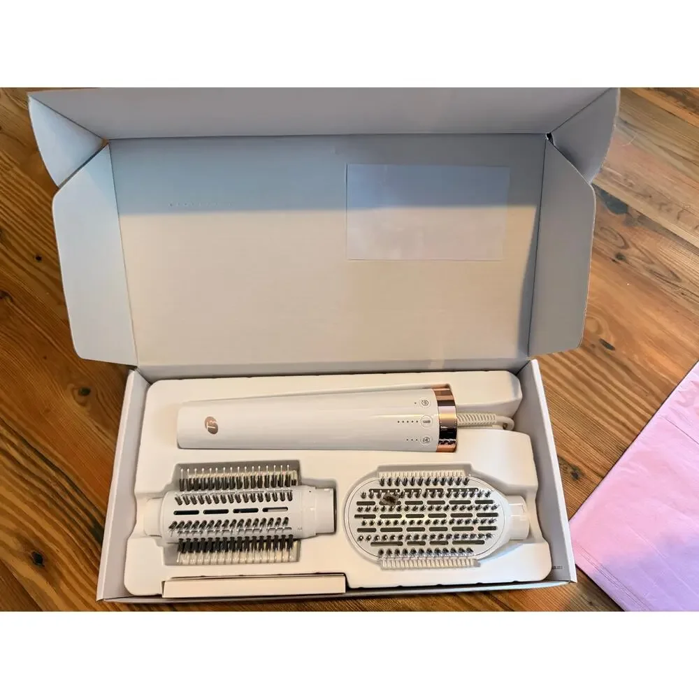 T3 AireBrush Duo Interchangeable Hot Air Blow Dry Brush with Two Attachments